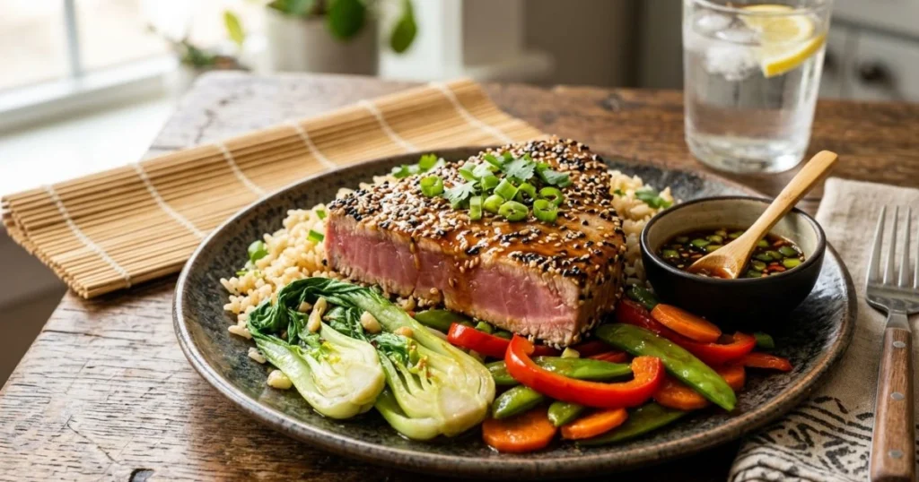 Asian-Inspired Baked Tuna