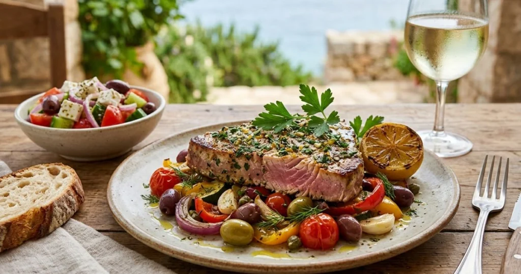 Baked Tuna Steak Recipe Mediterranean Style