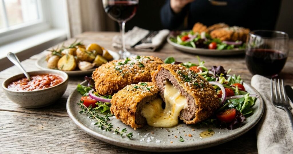 Cheese-Stuffed Beef Cutlets