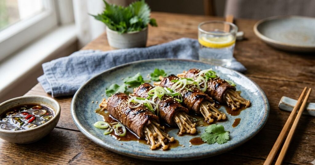 Beef Enoki Rolls