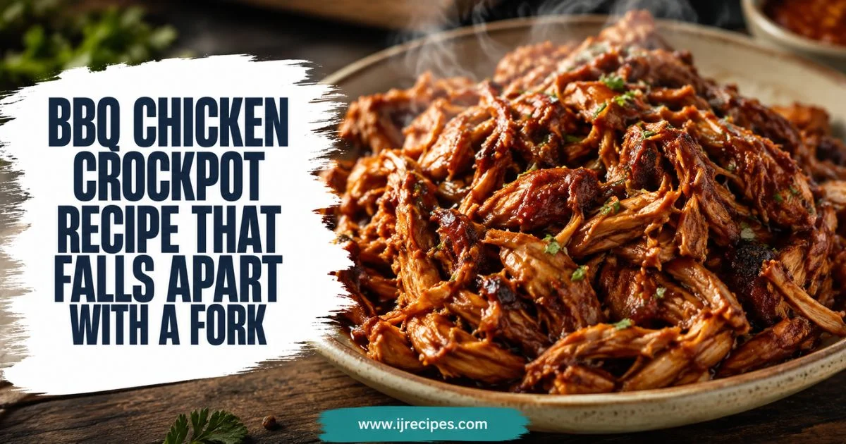 BBQ Chicken Crockpot Recipe That Falls Apart with a Fork
