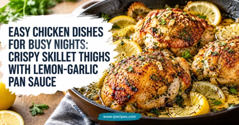 Easy Chicken Dishes for Busy Nights: Crispy Skillet Thighs with Lemon-Garlic Pan Sauce