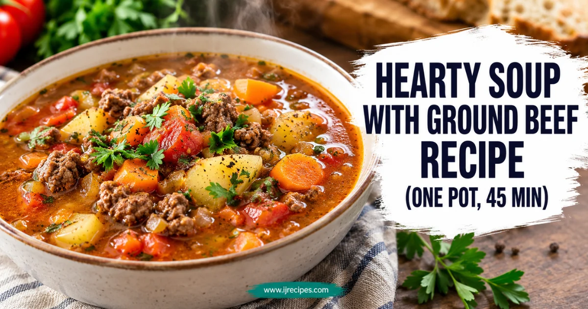 Hearty Soup with Ground Beef Recipe (One Pot, 45 Min)