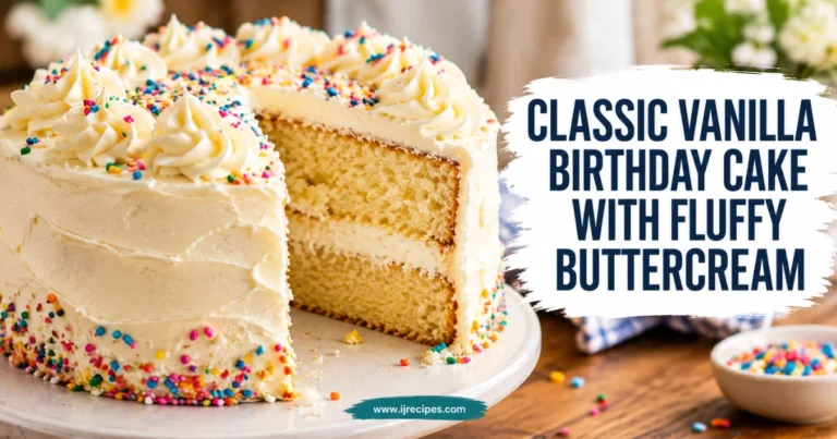 Classic Vanilla Birthday Cake with Fluffy Buttercream