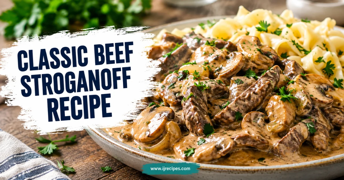 Classic Beef Stroganoff Recipe (Creamy, Ready in 35 Minutes)