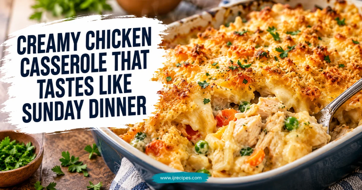 Creamy Chicken Casserole That Tastes Like Sunday Dinner