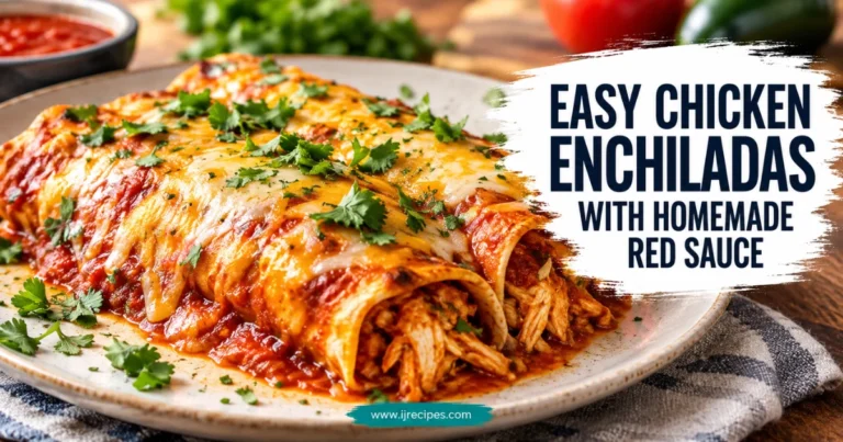 Easy Chicken Enchiladas with Homemade Red Sauce