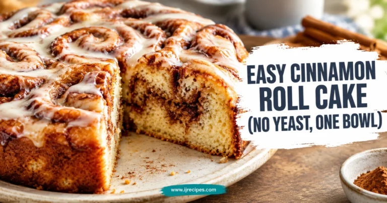 Easy Cinnamon Roll Cake (No Yeast, One Bowl)