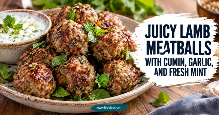 Juicy Lamb Meatballs with Cumin, Garlic, and Fresh Mint