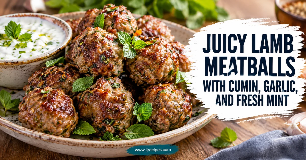Juicy Lamb Meatballs with Cumin, Garlic, and Fresh Mint