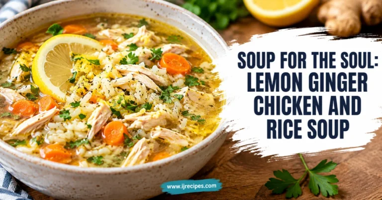 Soup for the Soul: Lemon Ginger Chicken and Rice Soup