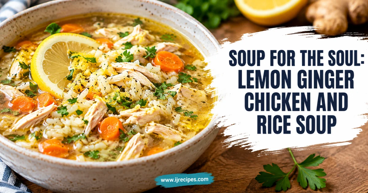 Soup for the Soul: Lemon Ginger Chicken and Rice Soup